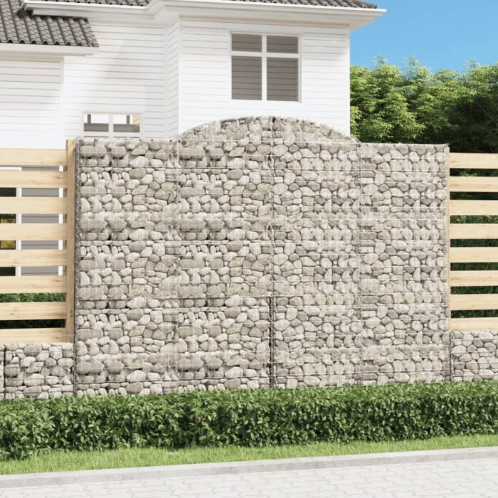 Panier de gabions arqué 300x30x220/240 cm Fer galvanisé – Image 1