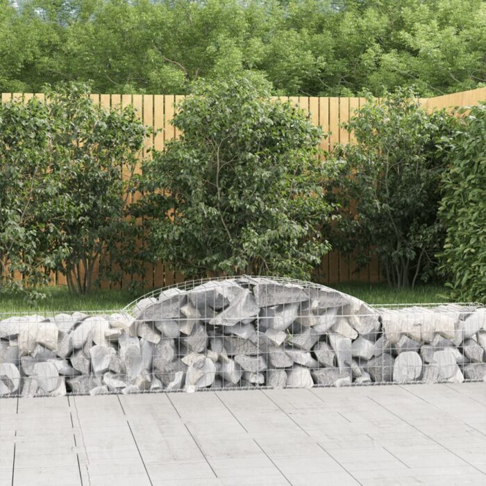 Panier de gabions arqué 300x50x40/60 cm Fer galvanisé – Image 1