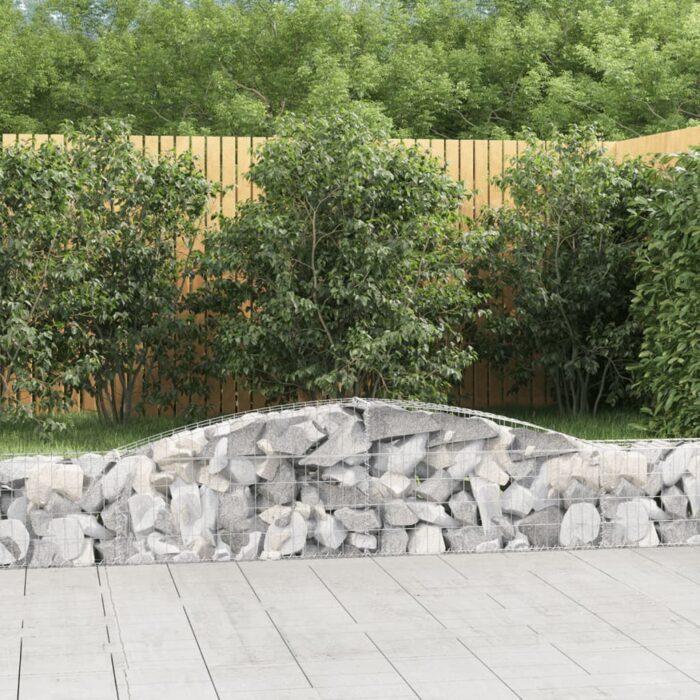Panier de gabions arqué 400x30x40/60 cm Fer galvanisé – Image 1