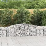 Panier de gabions arqué 400x30x60/80 cm Fer galvanisé