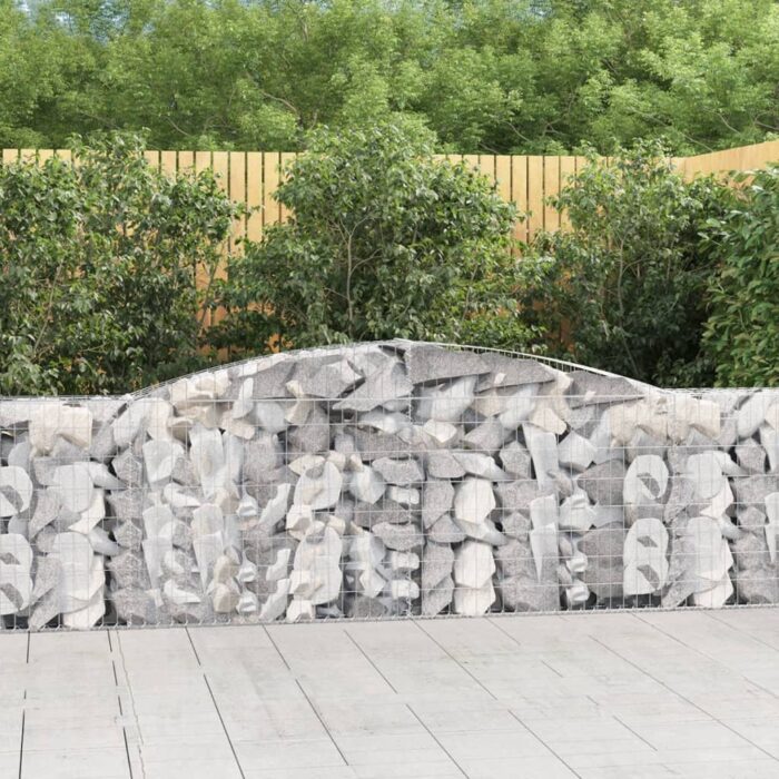 Panier de gabions arqué 400x30x80/100 cm Fer galvanisé – Image 1