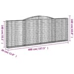 Panier de gabions arqué 400x30x140/160 cm Fer galvanisé – Image 3