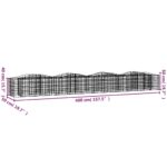 Lit surélevé à gabions arqué 400x50x50 cm Fer galvanisé – Image 3