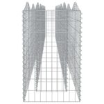 Lit surélevé à gabions arqué 600x50x100 cm Fer galvanisé – Image 2