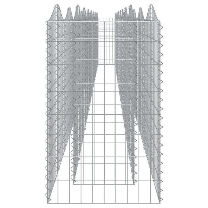 Lit surélevé à gabions arqué 800x50x100 cm Fer galvanisé – Image 2