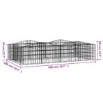 Lit surélevé à gabions arqué 200x100x50 cm Fer galvanisé – Image 3