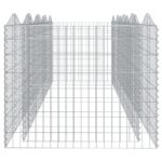 Lit surélevé à gabions arqué 400x100x100 cm Fer galvanisé – Image 2