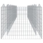 Lit surélevé à gabions arqué 800x100x100 cm Fer galvanisé – Image 2