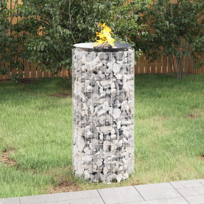Foyer en gabion Ø 50 cm Fer galvanisé – Image 1