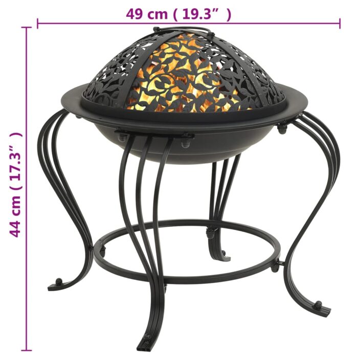 Foyer avec tisonnier 49 cm acier – Image 8