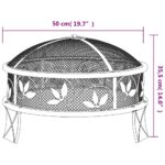 Foyer avec tisonnier 50 cm XXL acier – Image 5