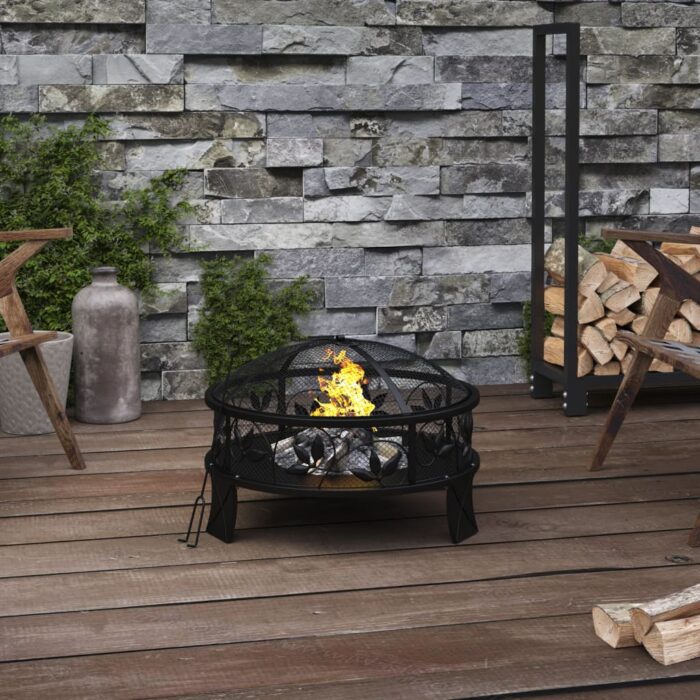Foyer avec tisonnier 50 cm XXL acier – Image 1
