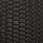 Banc de Jardin à 2 Places avec Coussins Noir Résine Tressée – Image 6