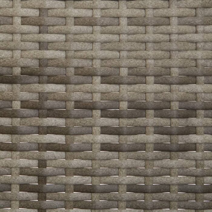 Banc de Jardin à 2 Places avec Coussins Gris Résine Tressée – Image 6