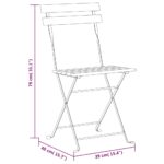 Chaises pliables de jardin lot de 6 Acier bois d'acacia massif – Image 8