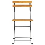 Chaises pliables de jardin lot de 8 Acier bois d'acacia massif – Image 2