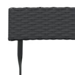 Chaises de bistrot pliantes lot de 6 Noir Résine tressée acier – Image 6
