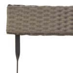 Chaises de bistrot pliantes lot de 6 Gris Résine tressée acier – Image 6