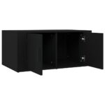Table basse Noir 80x50x36 cm Bois d'ingénierie – Image 4