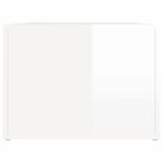 Table basse Blanc brillant 80x50x36 cm Bois d'ingénierie – Image 5