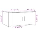 Table basse Chêne sonoma 80x50x36 cm Bois d'ingénierie – Image 7