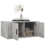 Table basse Gris béton 80x50x36 cm Bois d'ingénierie – Image 2