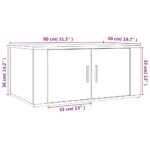 Table basse Gris béton 80x50x36 cm Bois d'ingénierie – Image 7