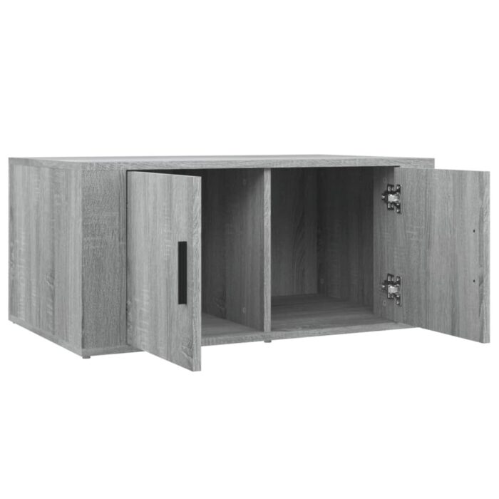 Table basse Sonoma gris 80x50x36 cm Bois d'ingénierie – Image 4