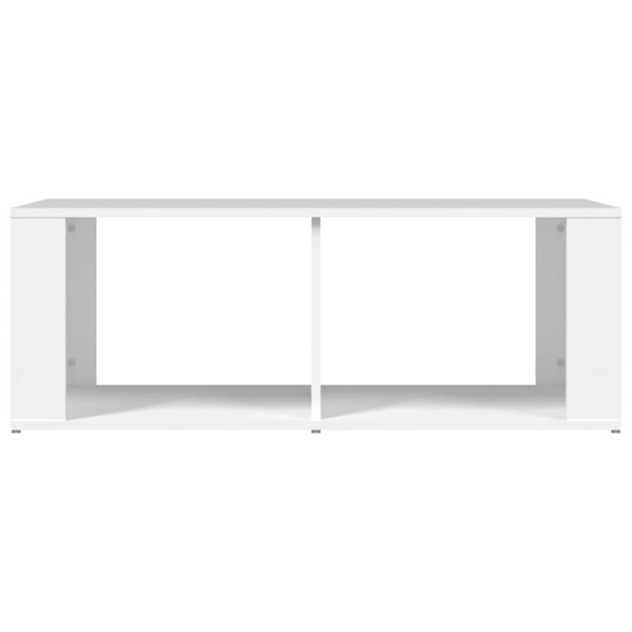 Table basse Blanc 100x50x36 cm Bois d'ingénierie – Image 3
