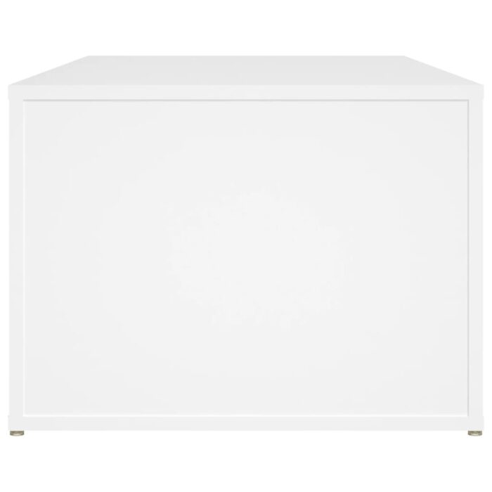 Table basse Blanc 100x50x36 cm Bois d'ingénierie – Image 4