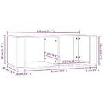 Table basse Chêne fumé 100x50x36 cm Bois d'ingénierie – Image 6