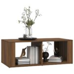 Table basse Chêne marron 100x50x36 cm Bois d'ingénierie – Image 2