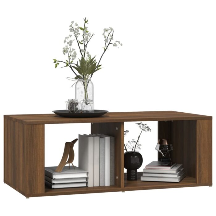 Table basse Chêne marron 100x50x36 cm Bois d'ingénierie – Image 2