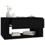 Table basse Noir 80x50x40 cm Bois d'ingénierie – Image 3