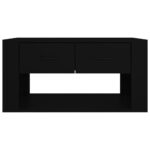 Table basse Noir 80x50x40 cm Bois d'ingénierie – Image 4
