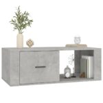 Table basse Gris béton 100x50,5x35 cm Bois d'ingénierie – Image 2