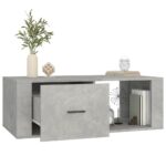 Table basse Gris béton 100x50,5x35 cm Bois d'ingénierie – Image 3