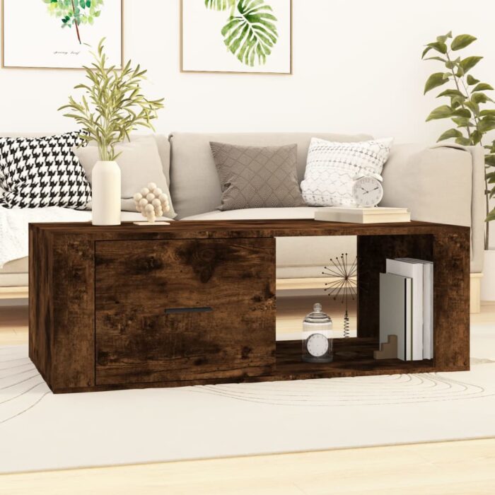 VXL8720845667061_m_en_hd_1.jpg Table basse Chêne fumé 100x50,5x35 cm Bois d'ingénierie – Image 1