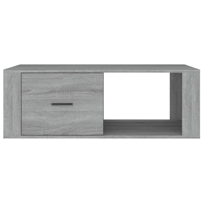 Table basse Sonoma gris 100x50,5x35 cm Bois d'ingénierie – Image 4