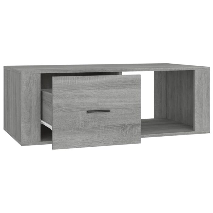 Table basse Sonoma gris 100x50,5x35 cm Bois d'ingénierie – Image 5