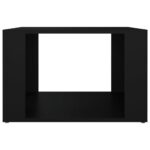 Table de chevet Noir 57x55x36 cm Bois d’ingénierie – Image 3