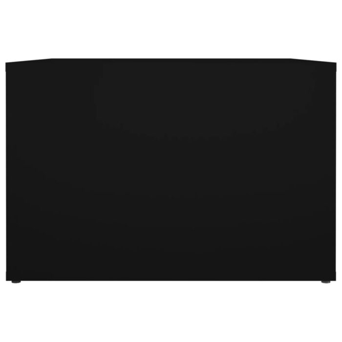 Table de chevet Noir 57x55x36 cm Bois d’ingénierie – Image 4