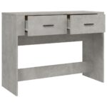Table console Gris béton 100x39x75 cm Bois d'ingénierie – Image 5