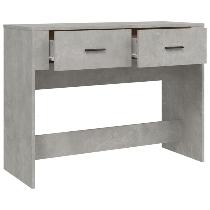 Table console Gris béton 100x39x75 cm Bois d'ingénierie – Image 5