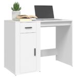 Bureau Blanc 100x49x75 cm Bois d'ingénierie – Image 2