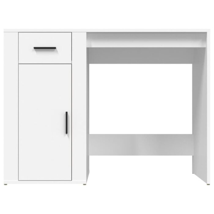 Bureau Blanc 100x49x75 cm Bois d'ingénierie – Image 4