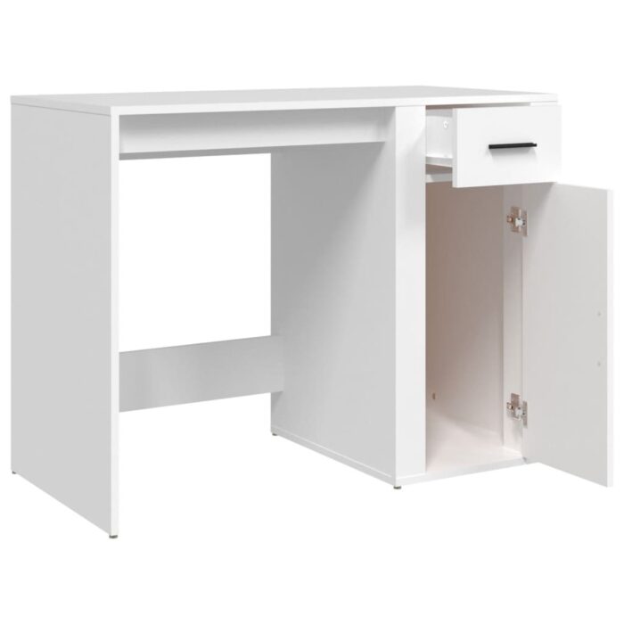 Bureau Blanc 100x49x75 cm Bois d'ingénierie – Image 5