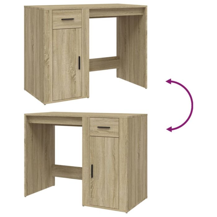 Bureau Chêne sonoma 100x49x75 cm Bois d'ingénierie – Image 7