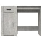 Bureau Gris béton 100x49x75 cm Bois d'ingénierie – Image 4