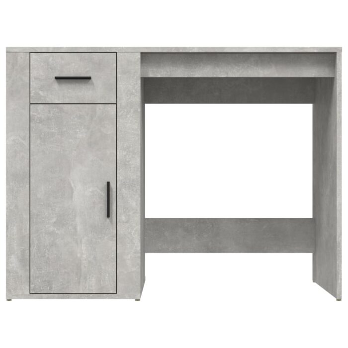 Bureau Gris béton 100x49x75 cm Bois d'ingénierie – Image 4